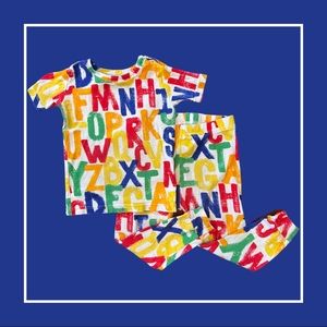 Gender Neutral Alphabet ABC Sesame Street Style Pajamas—2T